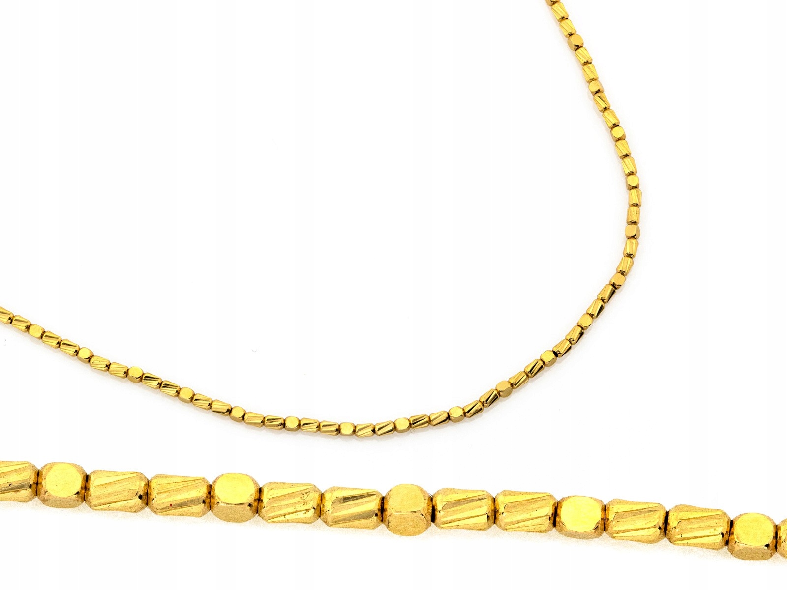 Zlatý náhrdelník 585 z lesklých Brylek r47 obdélníky 6.95 g