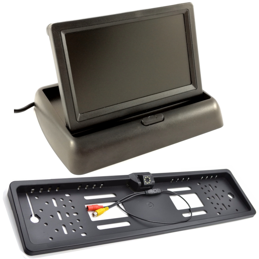 Складной монитор камера заднего вида в рамке 8 LED 12V