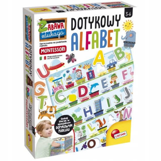

Gra Edukacyjna Montessori Zestaw Dotykowy Alfabet