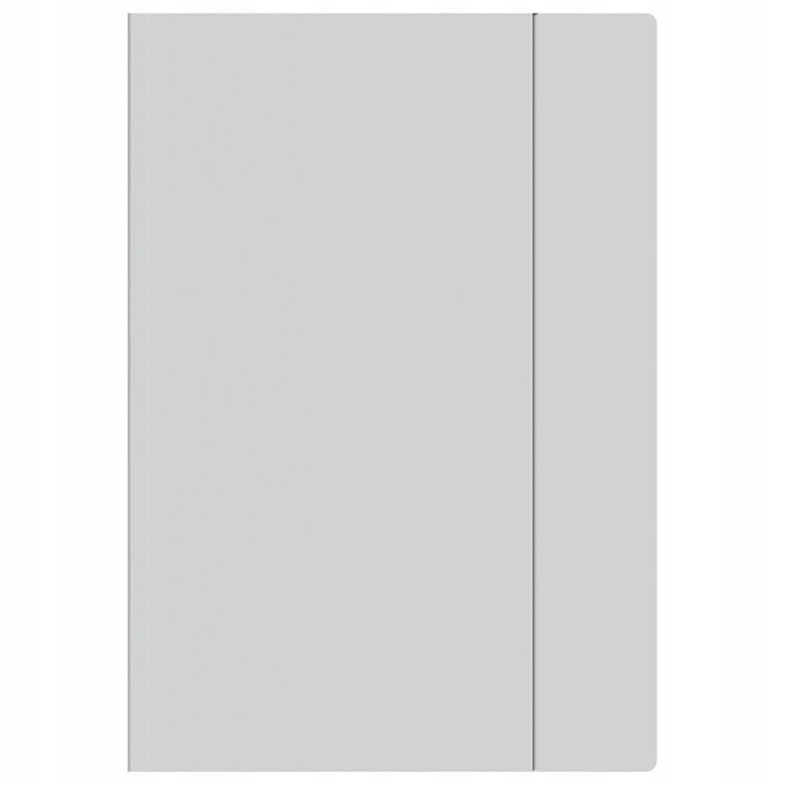 TECZKA A5 Z GUMKĄ PASTEL SZARY INTERDRUK