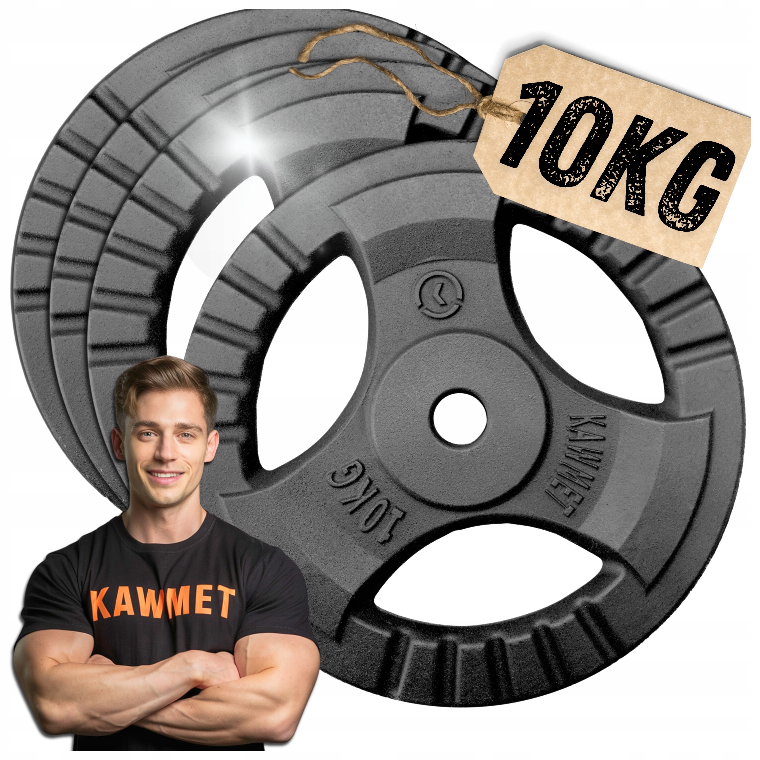 Zestaw 40 kg obciążenia żeliwne krążek talerz siłownia fitness 4x10kg