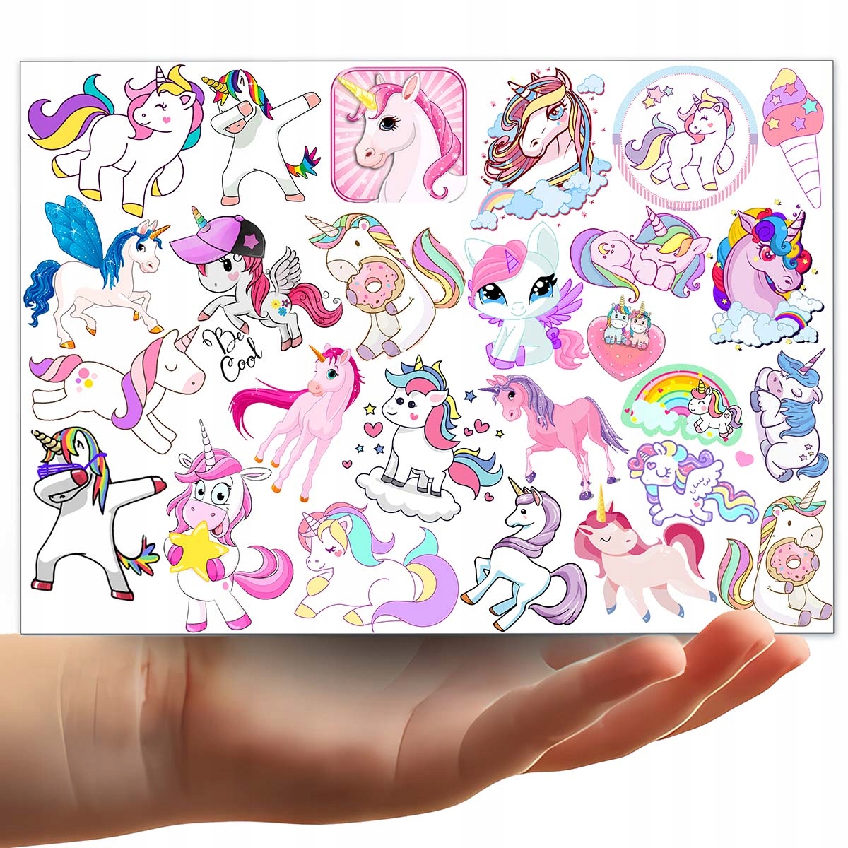 TATUAŻE DLA DZIECI ZMYWALNE TYMCZASOWE JEDNOROŻCE UNICORN WZORY JAKOŚĆ Autor Monster Art