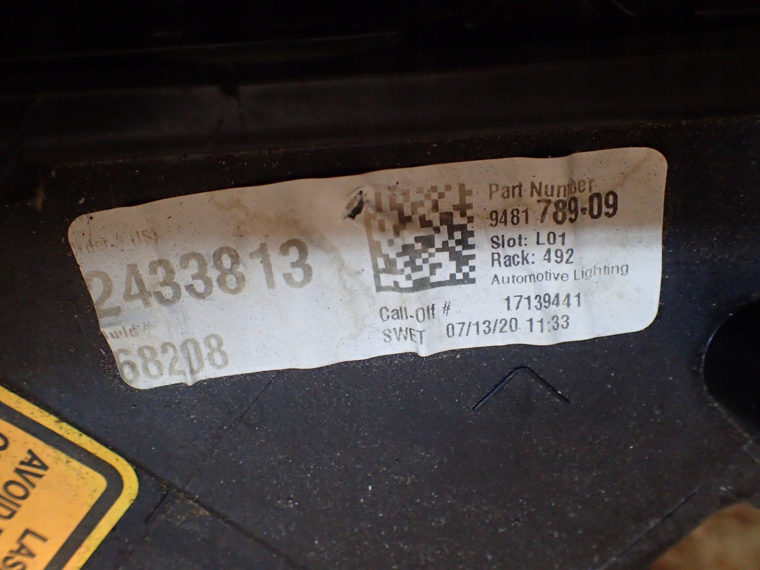 LIGHT FRONT LEFT BMW X5 G05 LASER 9481789-09