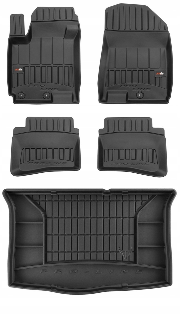 Set 3D gumové koberce rohož do kufru Hyundai i20 2 Hb 2014-2020