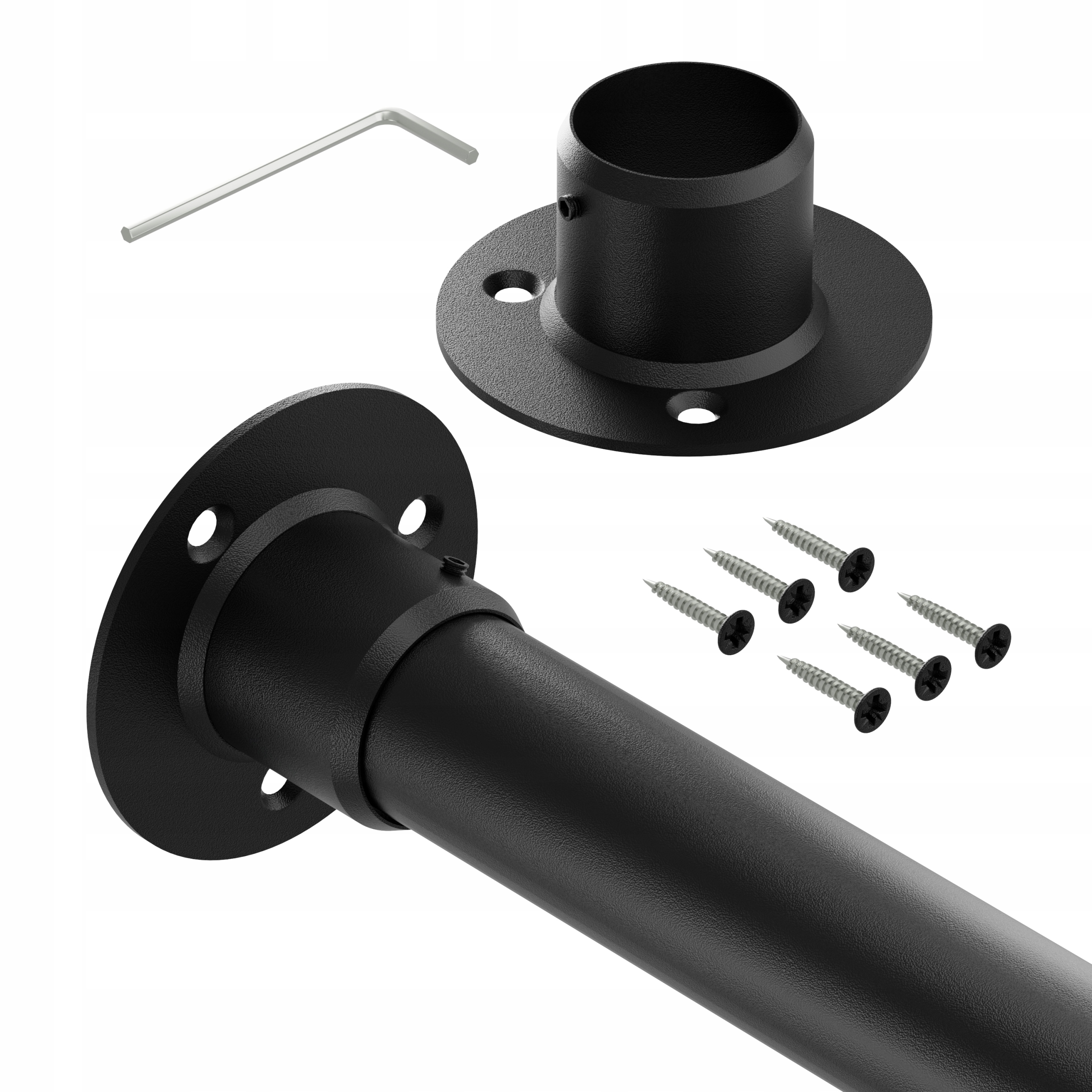 Tyč do šatní skříně silná o průměru 32 mm Struktura 200 cm Strong III