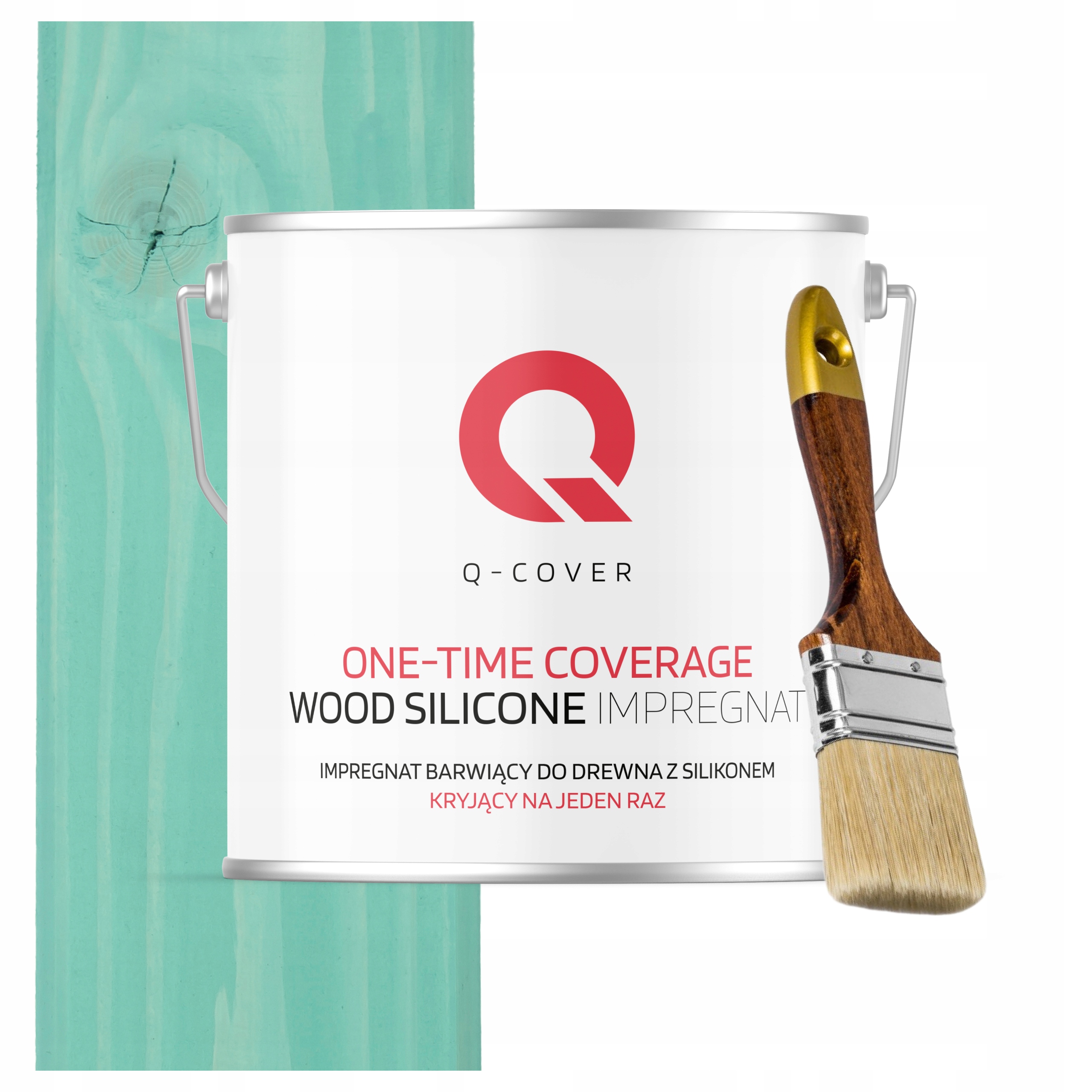 Barva Impregnát na dřevo Ochrana a barva v jednom 5L Mátový Štětec