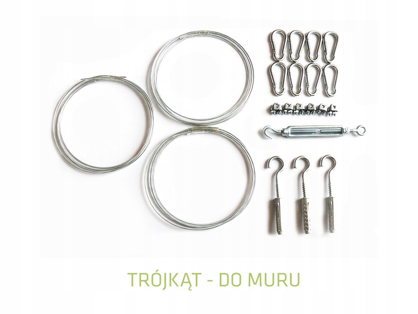 ZESTAW DO MONTAŻU ŻAGLI PRZECIWSŁONECZNYCH TRÓJKĄTNYCH W MURZE BETONIE