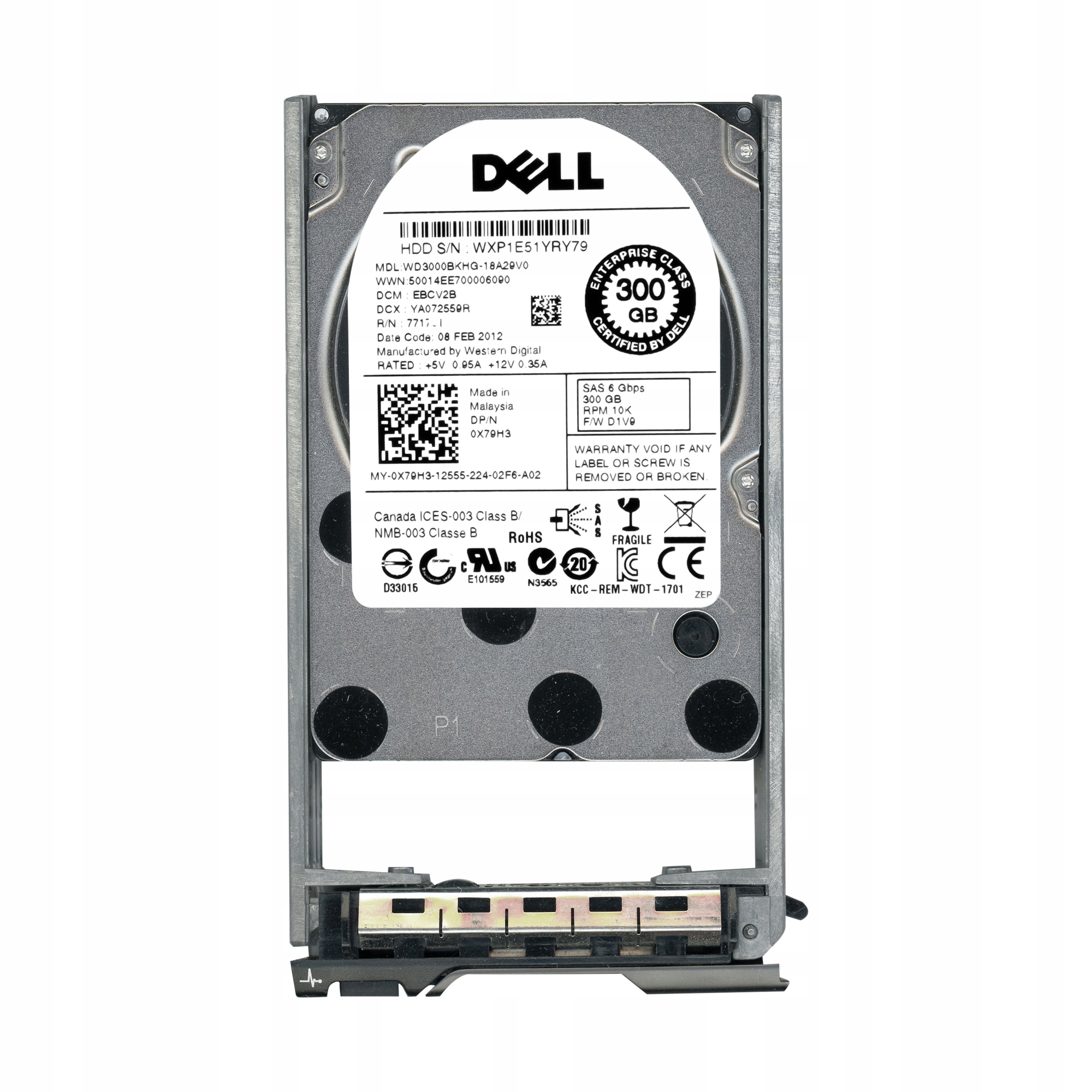 Dell 0X79H3 300GB 10K 32MB SAS-2 2.5'' WD3000BKHG