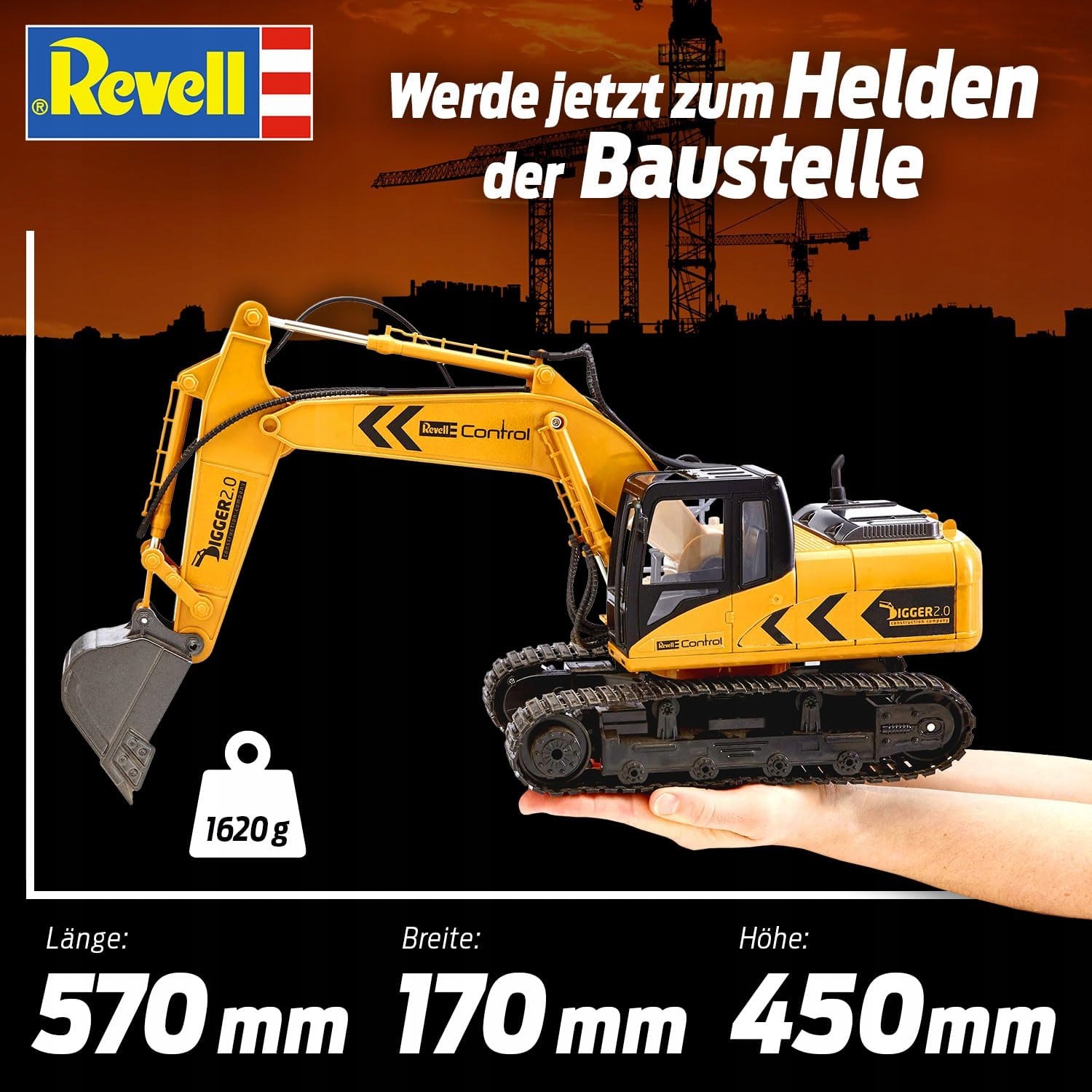 REVELL, Koparka Digger 2.0, zdalnie sterowana Rodzaj pojazdu Koparki