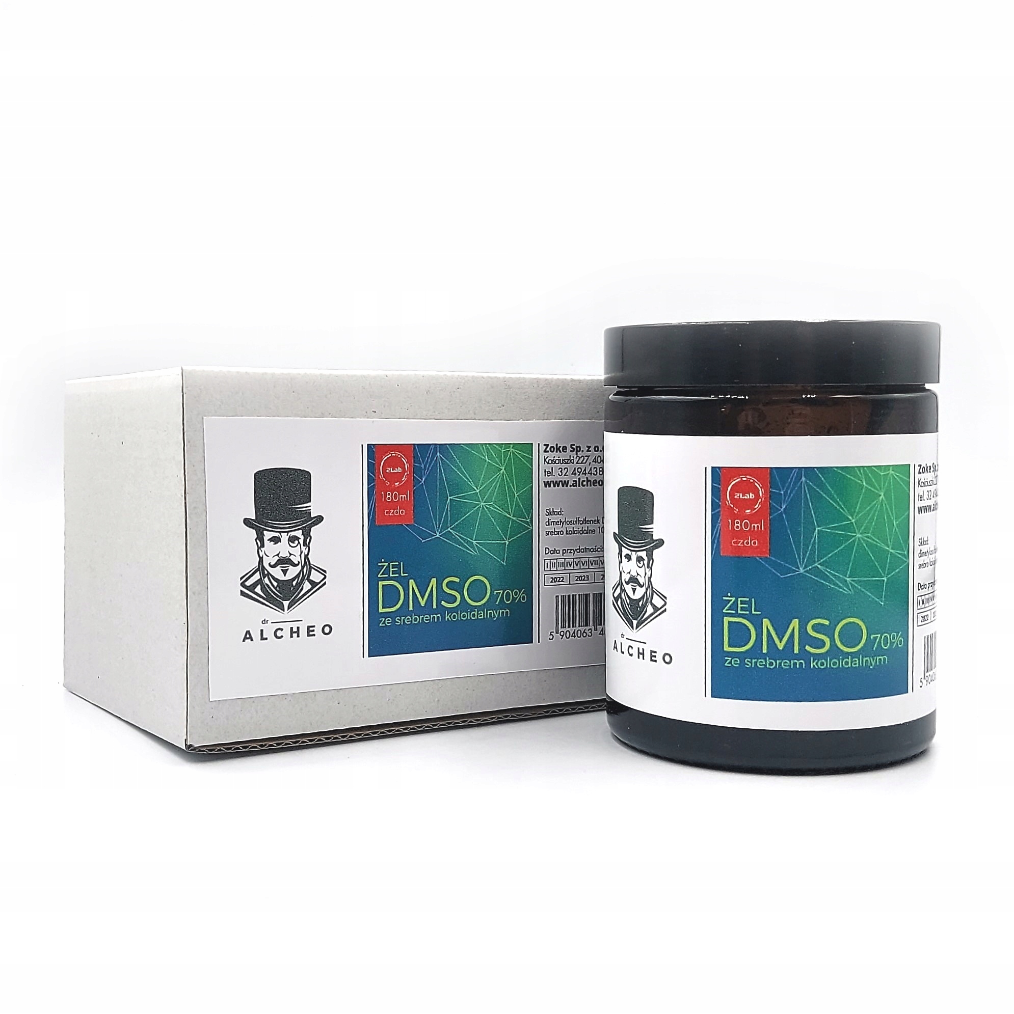 Żel Dmso 70% Oczyszczony laboratoryjnie 180ml Alcheo