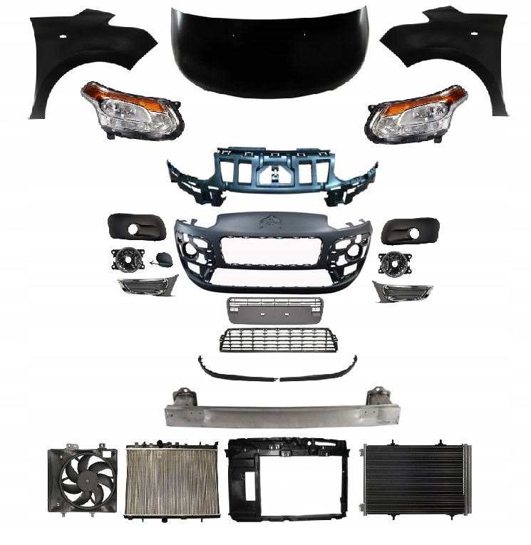 CITROEN C3 PICASSO 2008+ KOMPLETNY PRZÓD MASKA PAS