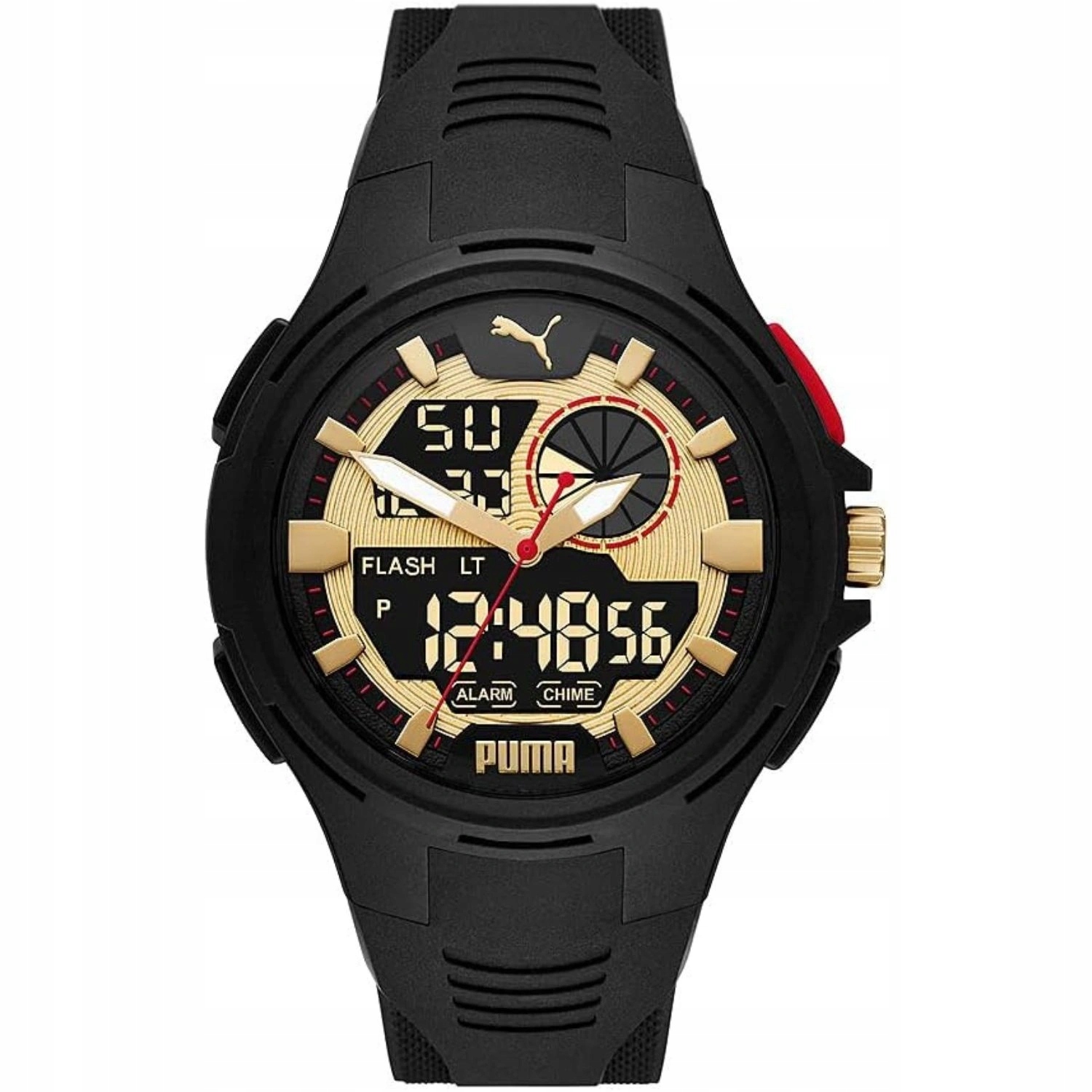 Pánské hodinky sportovní hodinky Puma Bold P5078 křemenné digitálně-analogové černé