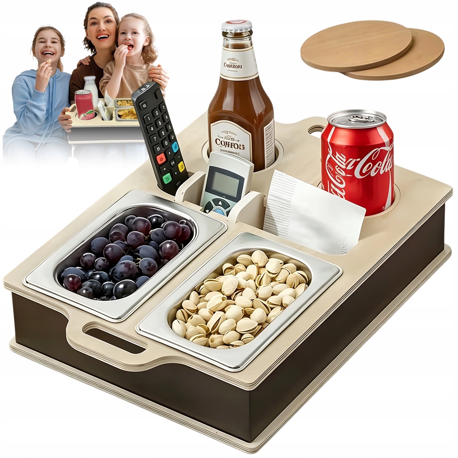Skládací Svačinový Box S Přihrádkami, Odolný, Lehký Piknik