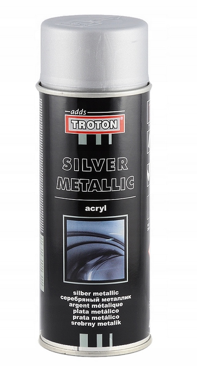 Troton Master Lakier akrylowy Srebrny Metalik Spray 400 ml