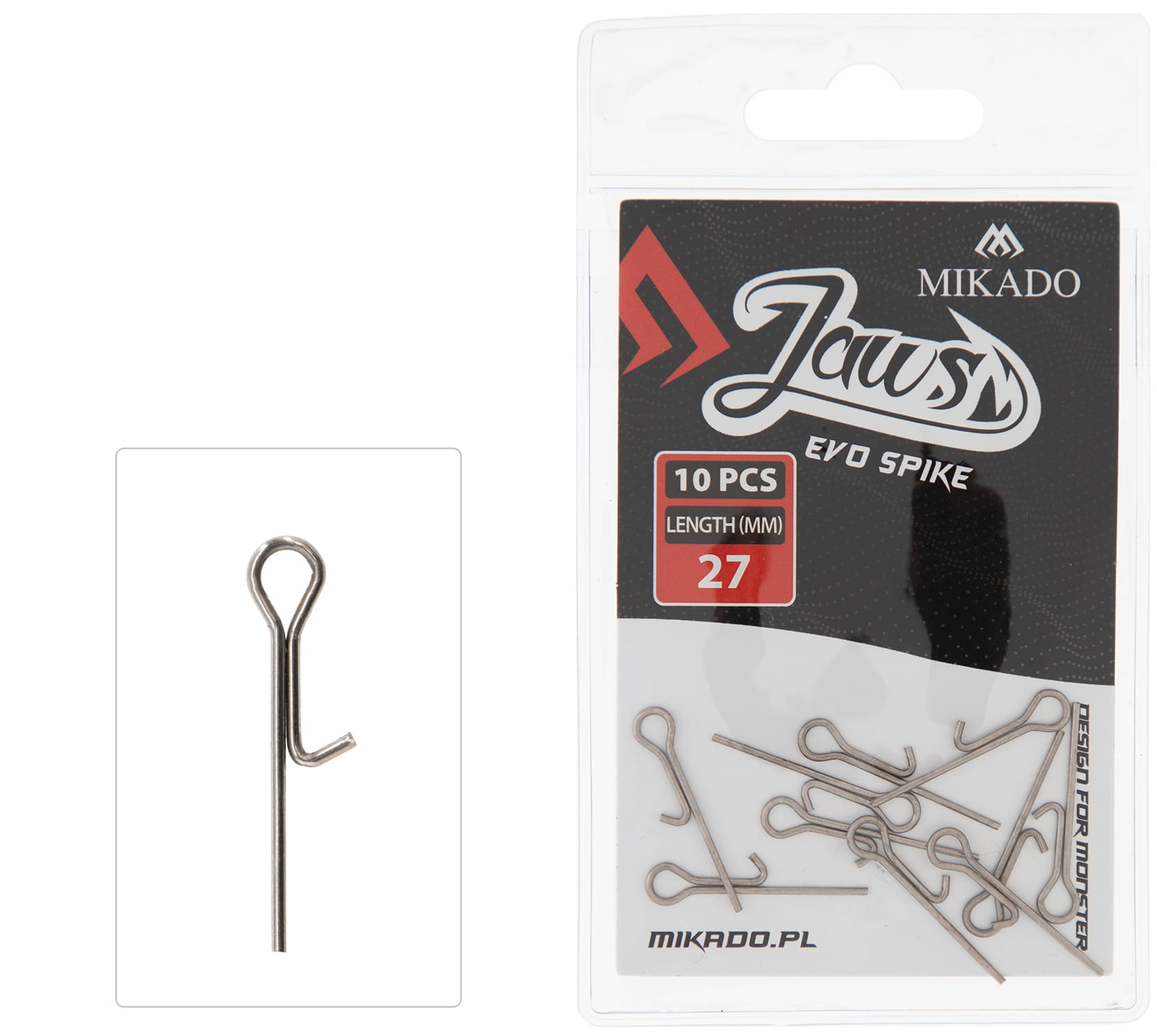 

Mikado Piny Do Przynęt Jaws Evo Spike 27MM -10SZT.