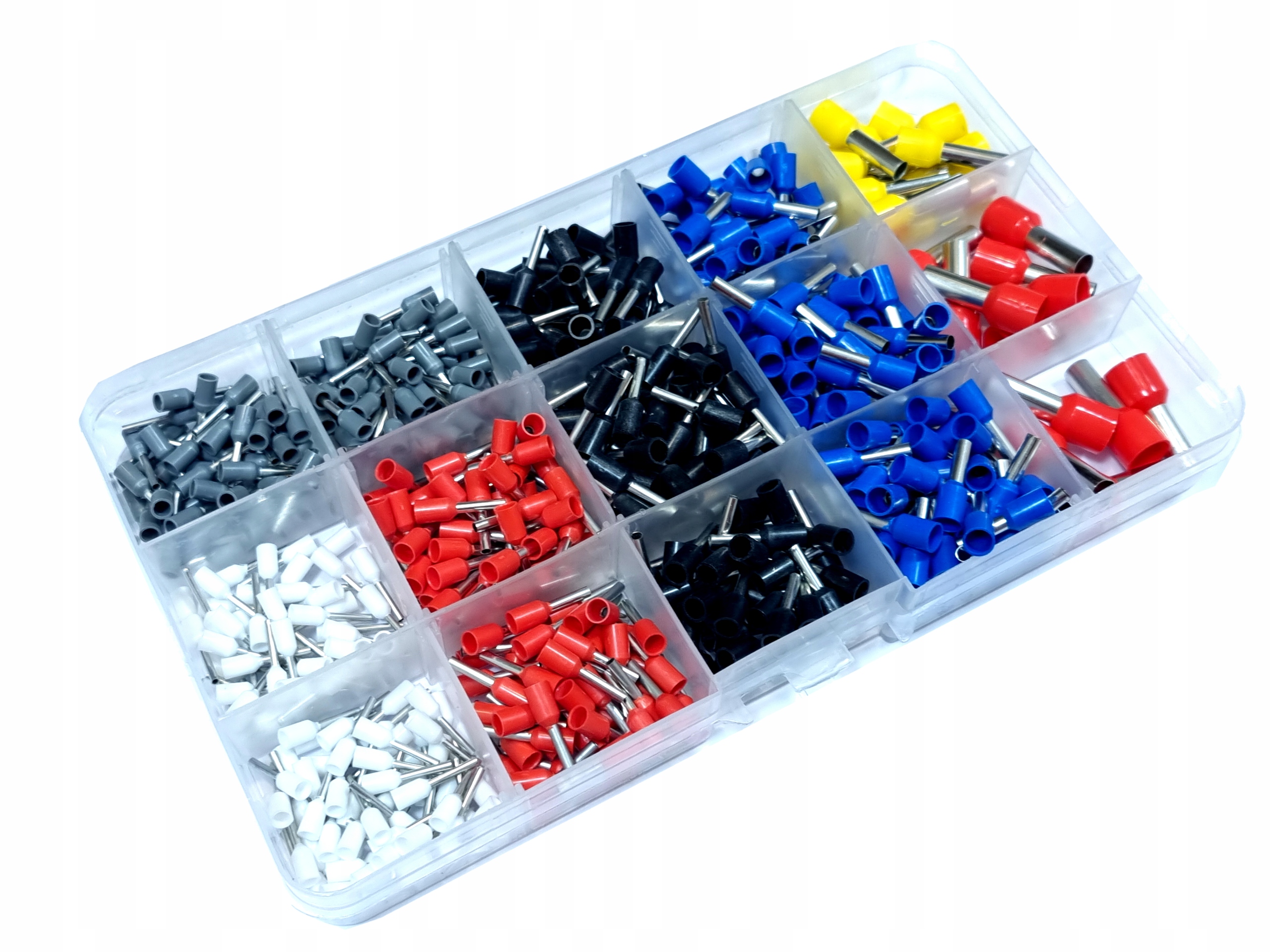 ZACISKARKA SOLIDNA PRASKA KABLI TULEJEK KOŃCÓWEK TULEJKI ZESTAW 500 szt Minimalny przekrój przewodu 0.25 mm²