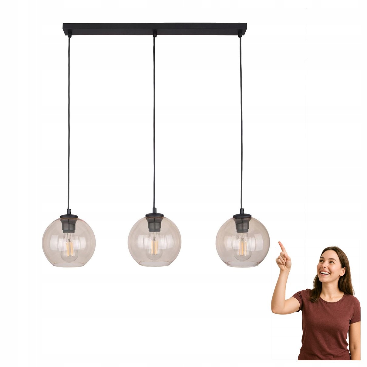 Závěsná lampa Cubus Jantar 4598 Tk Lighting