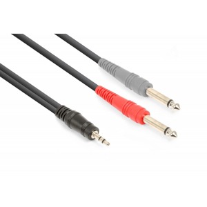 

Kabel sygnałowy 1x Jack 3.5 2x Jack 6.3 1,5 m