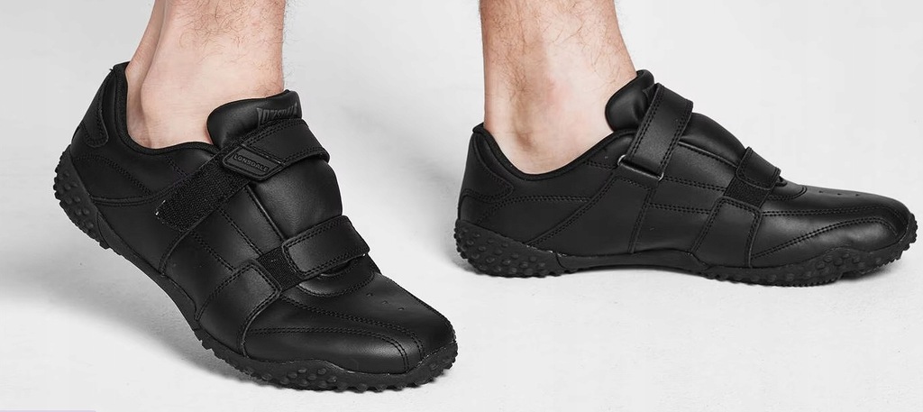 Boty Lonsdale Fulham 2 černé kožené na suchý zip 46,5 30 cm