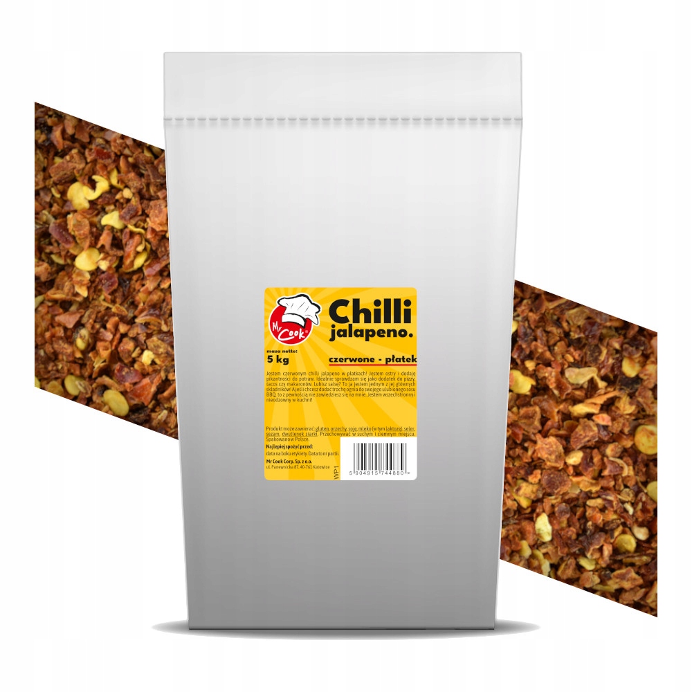 Chilli Jalapeno Czerwone Płatek 5kg