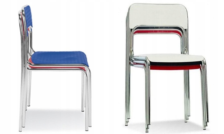 KRZESŁO zmywalne CORTINA K05 szare PLASTIKOWE ns Głębokość mebla 46.5 cm