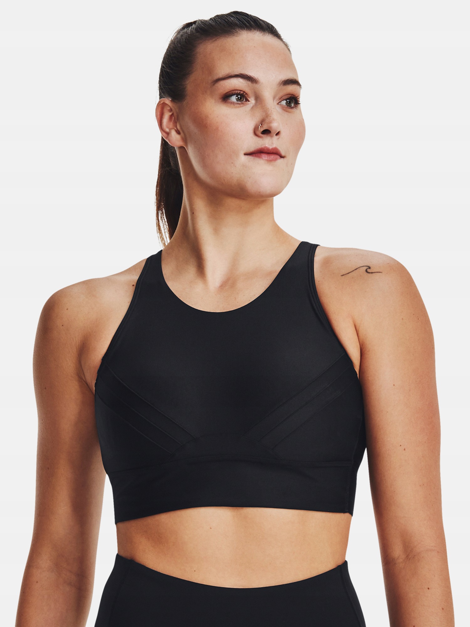 Under Armour Podprsenka Ua Infinity Pintuck Mid-BLK