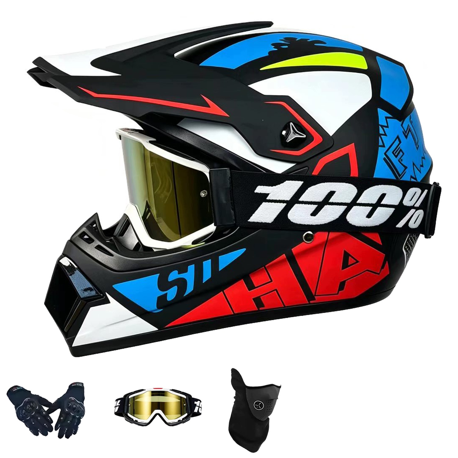 Helma Na Elektrickou Koloběžku Cross Enduro Quad Bmx Helma Brýle Rukavice S