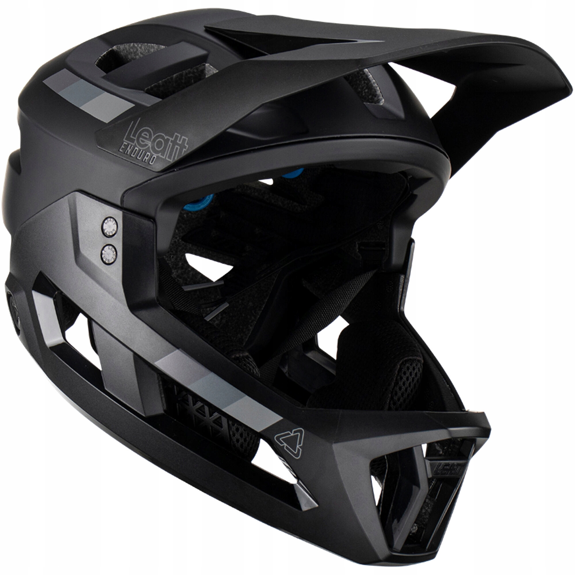 Dziecięcy Kask Rowerowy Z Wypinaną Szczęką Leatt Mtb Enduro 2.0 Czarny Xs