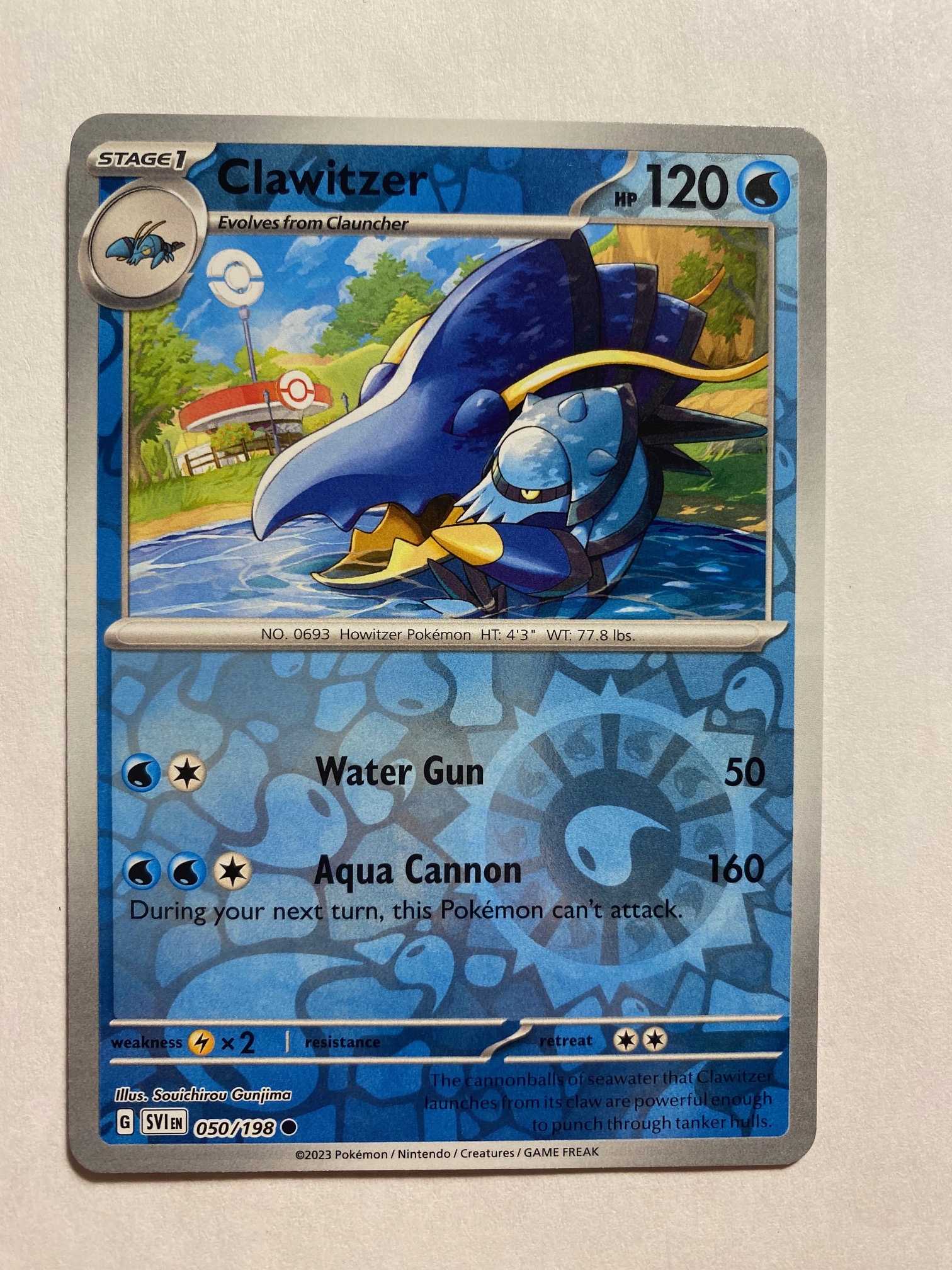 Scarlet & Violet reverse 050/198 Clawitzer