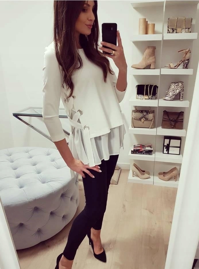 Mikina Bílá 2v1 Lalous vel Xs