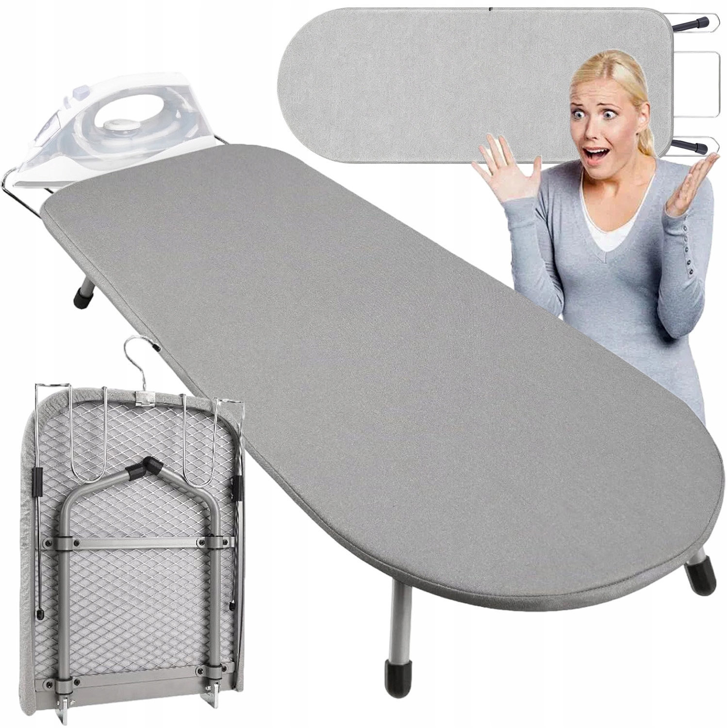 Levně Žehlicí Prkno Držák Na Žehličku Police Kovová Deska Potah