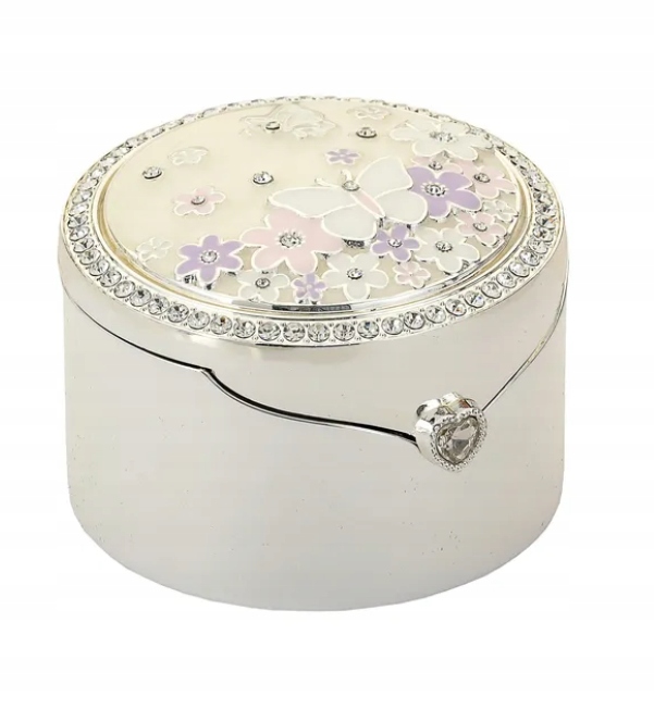 Šperkovnice na bižuterii drobnosti krabička Gravírování krabička květina zirkony