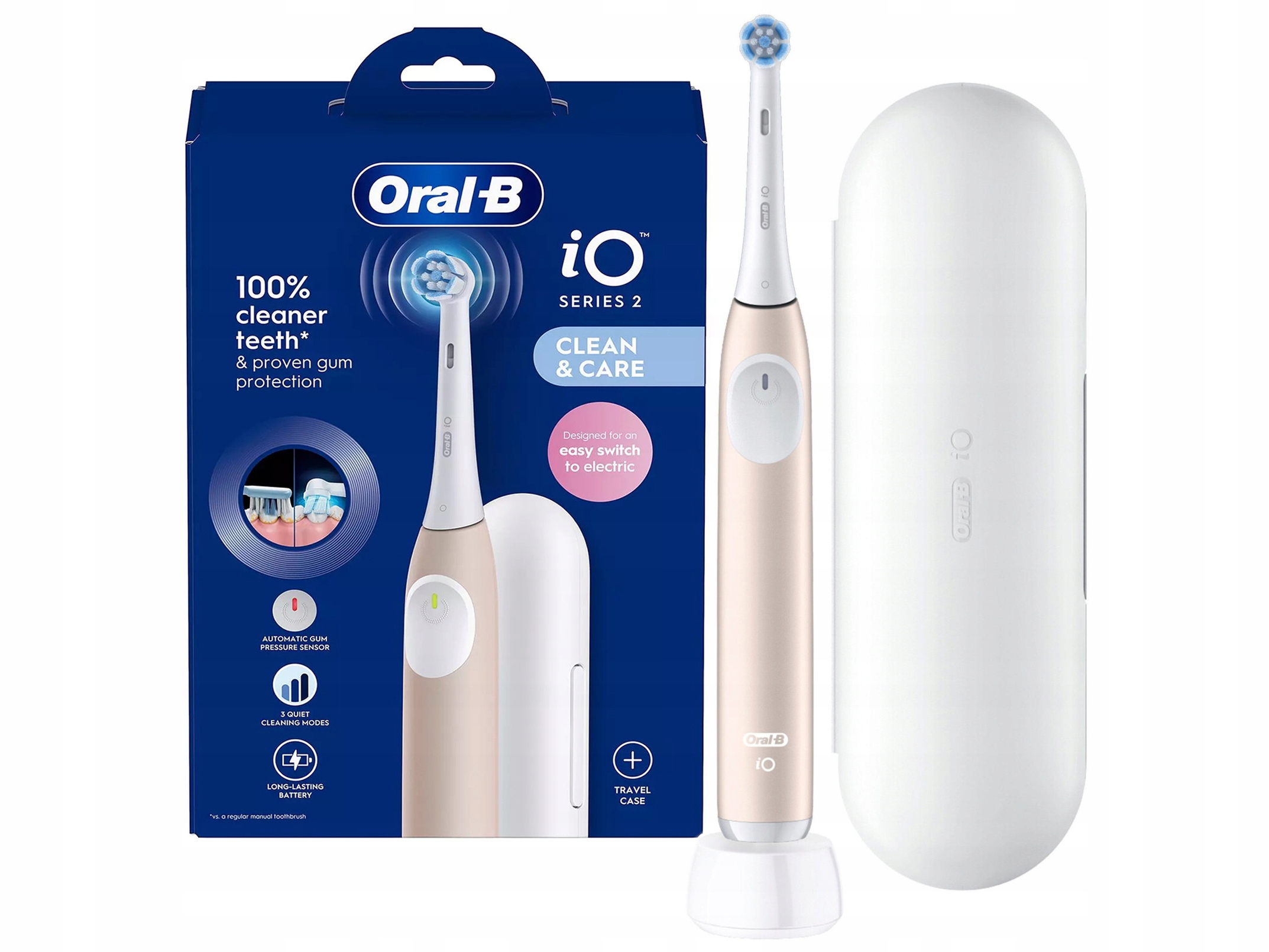 ORAL-B IO Series 2 Szczoteczka Elektryczna 3 Tryby Magnetyczna Różowa — miniatura 7