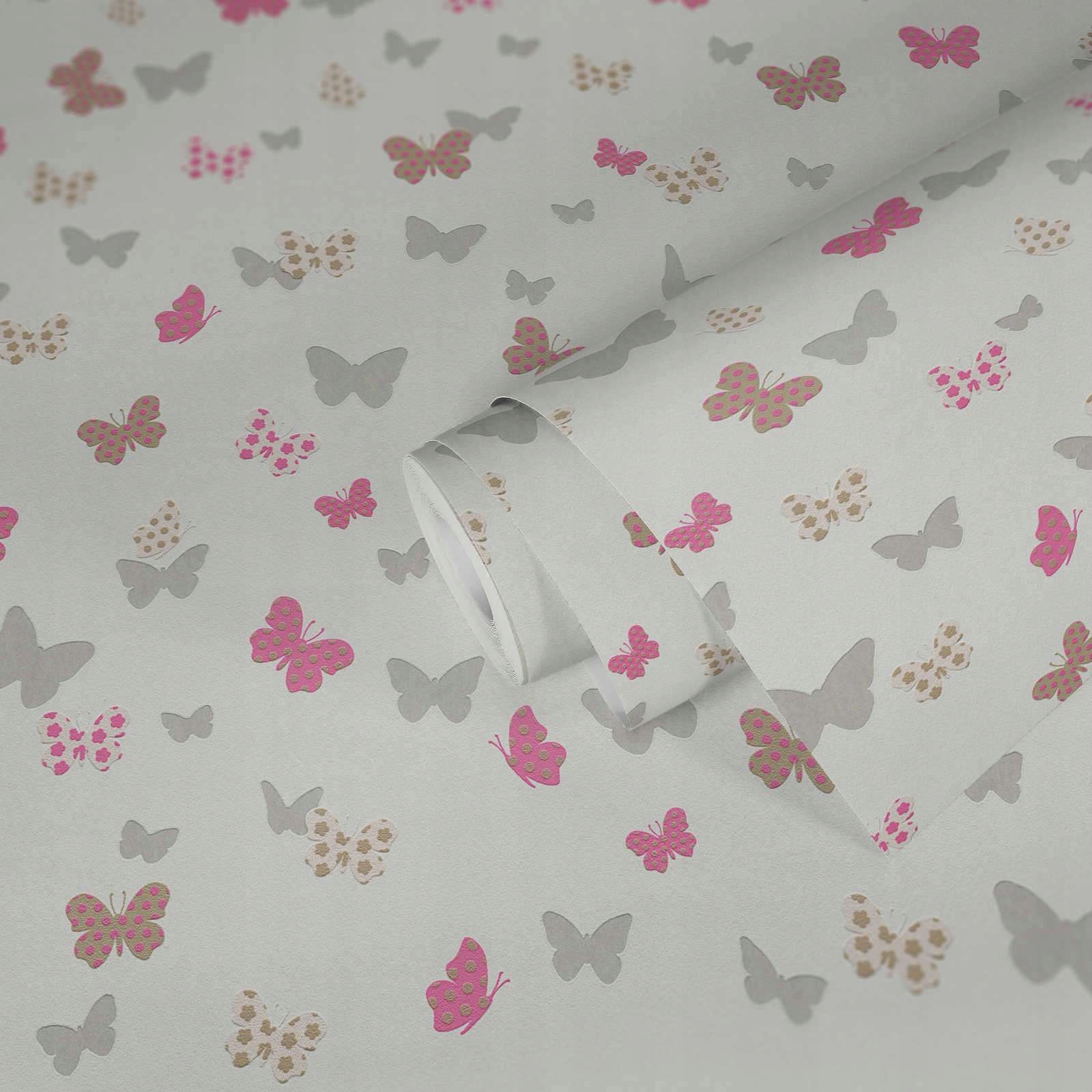TAPETA ŚCIENNA RÓŻOWE JASNE MOTYLKI Marka AS Creation