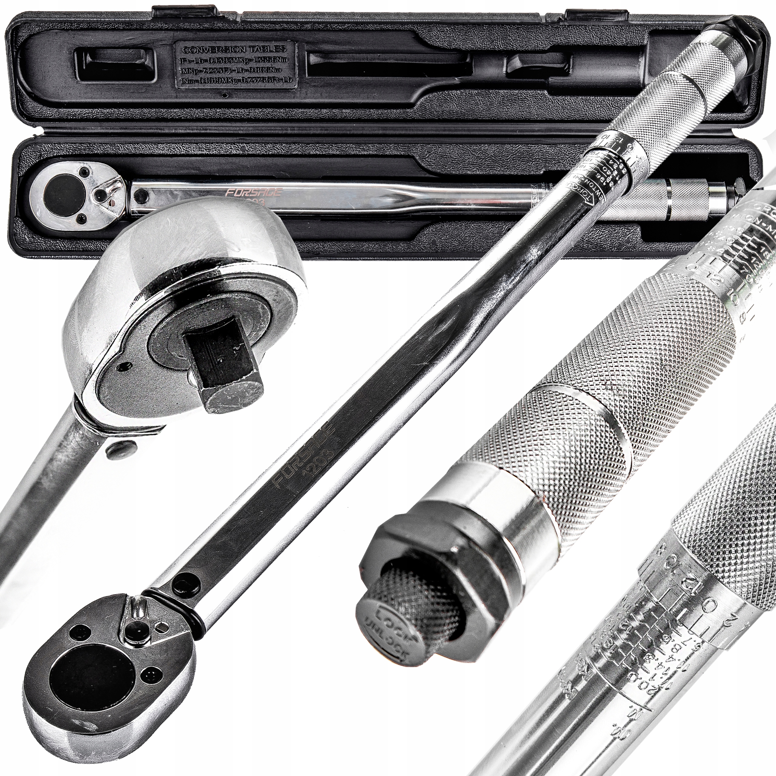 

Klucz Dynamometryczny Regulacja 1/4" 2-24 Nm Skala