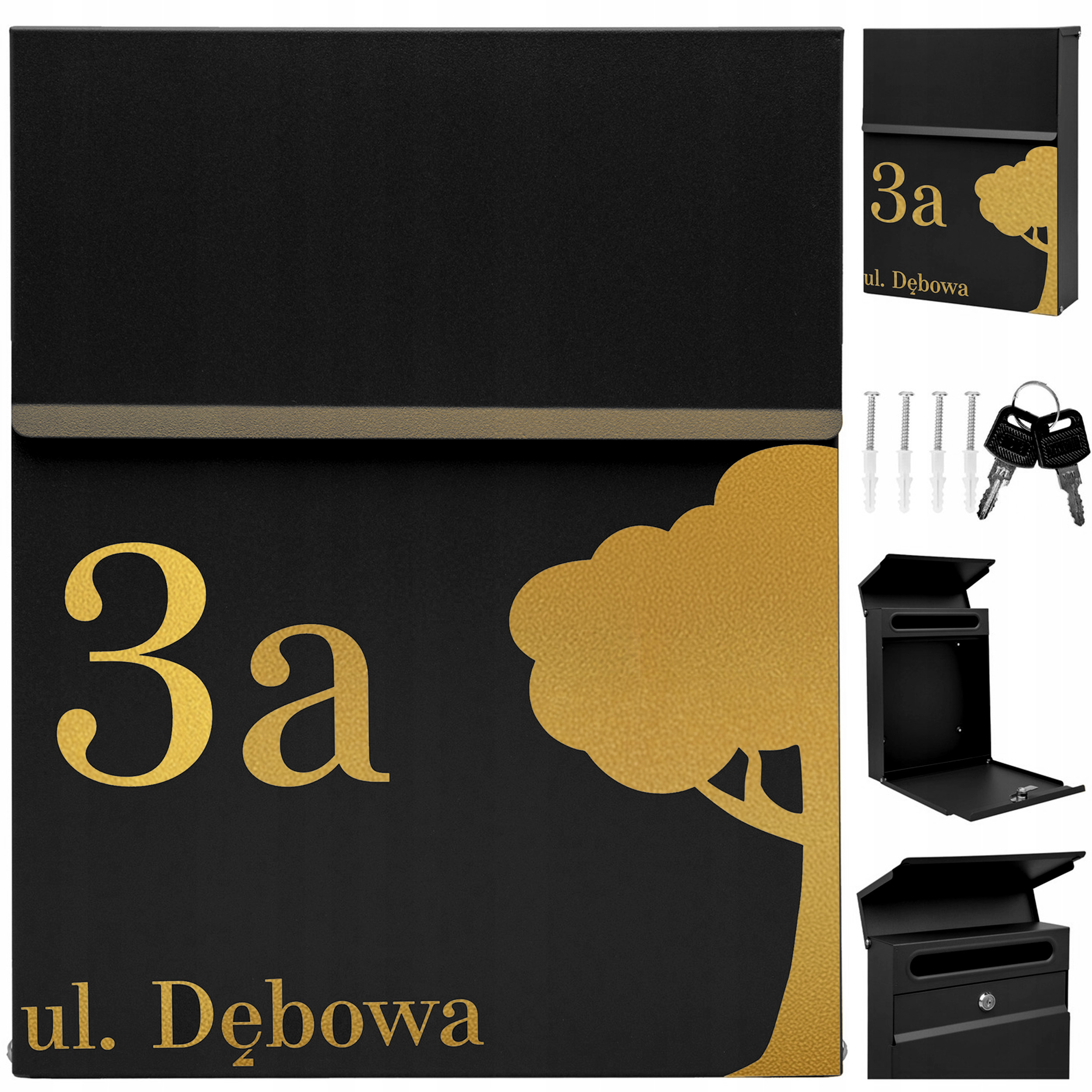 Poštovní Schránka Na Dopisy Černá Nápis Adresa Ulice Číslo