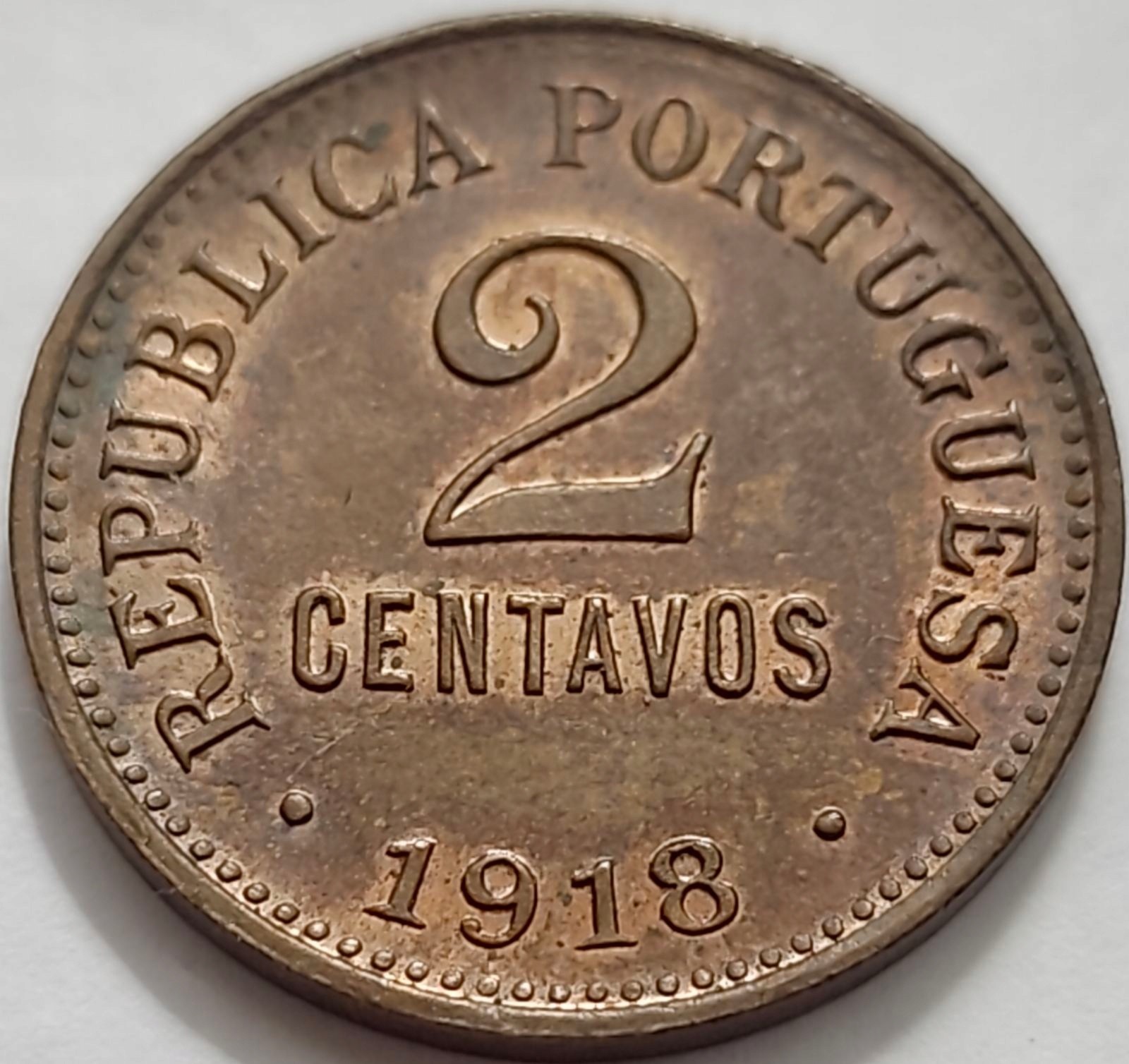 1536 - Portugalia 2 centavo, 1918