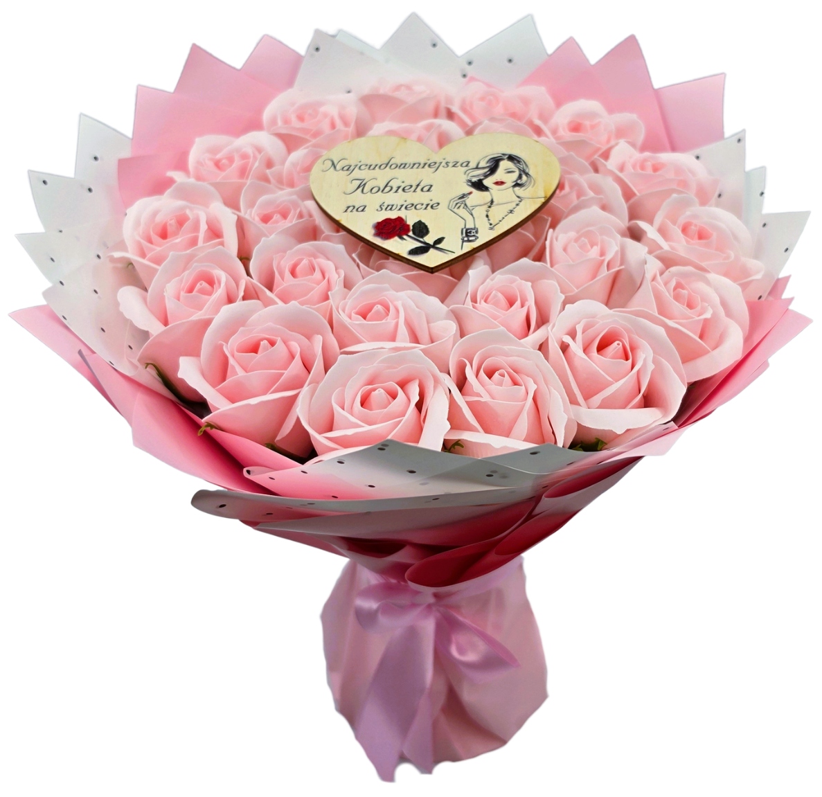 Dárkový Koš Kytice z Mýdlových Růží Flower Box Dárek Narozeniny Výročí