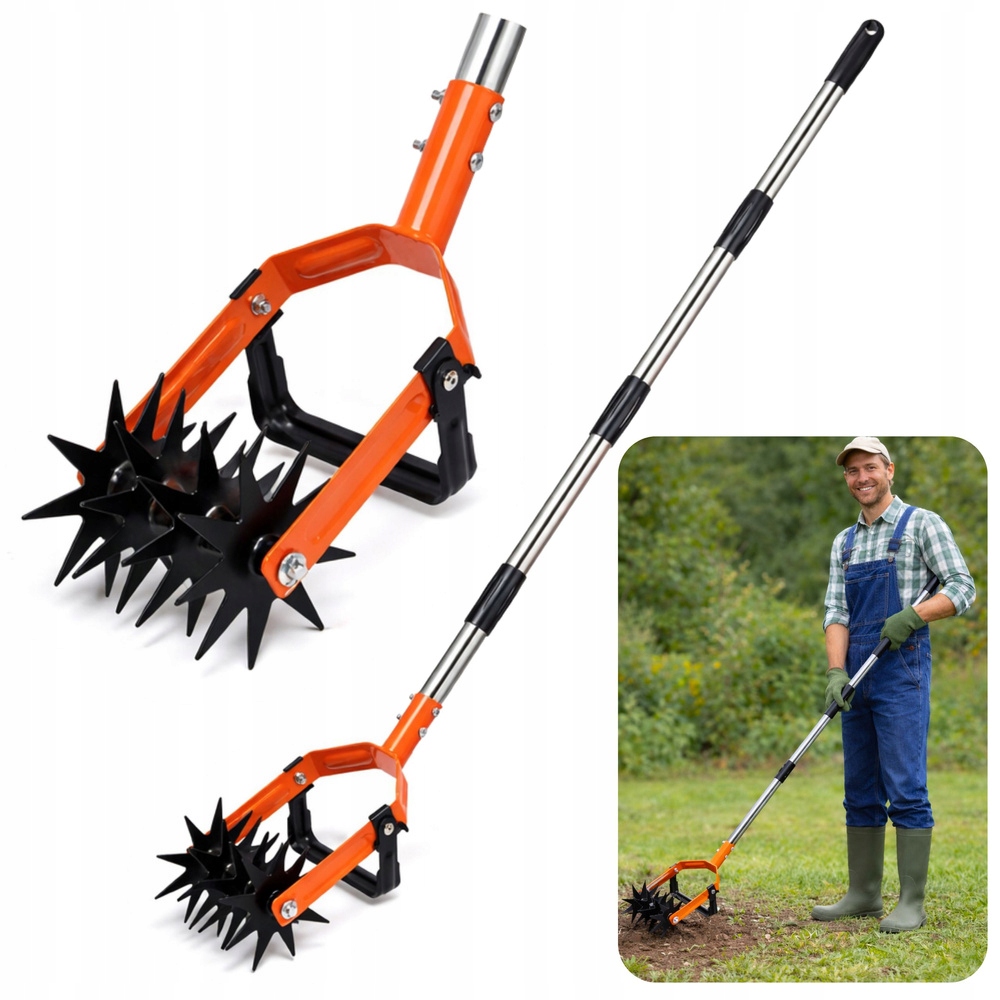 Zahradní rotační opelovač pro kypření půdy, nastavitelný