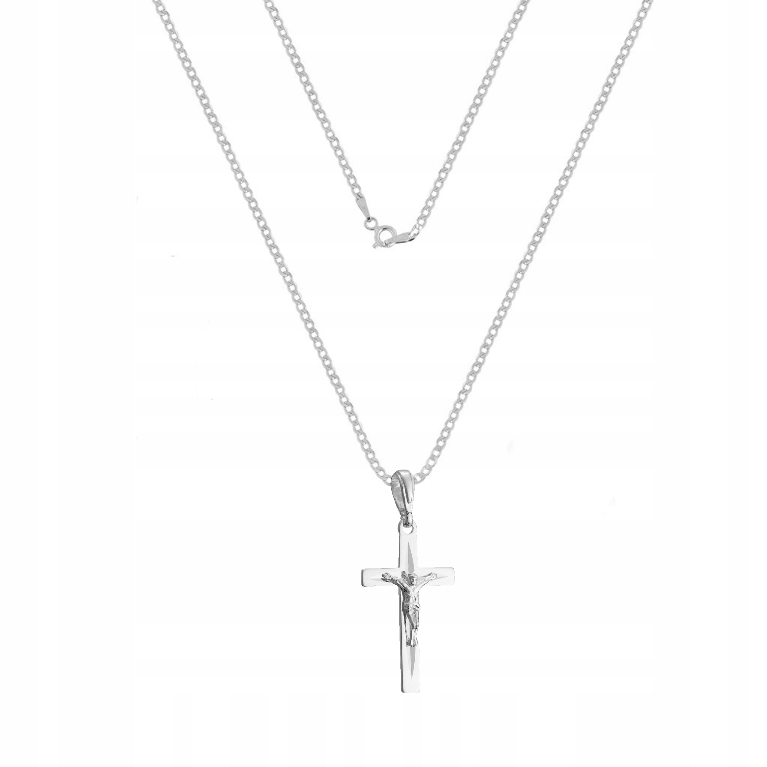 Stříbrný náhrdelník Pancíř s křížkem a Ježíškem Stříbro ryzost 925 55 cm