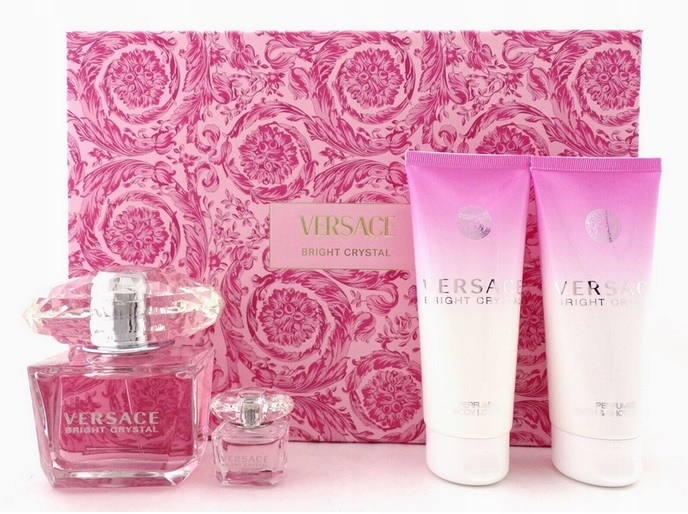 Sada Versace Bright Crystal 90 ml gel 100 ml balzám 100 ml toaletní voda 5 ml