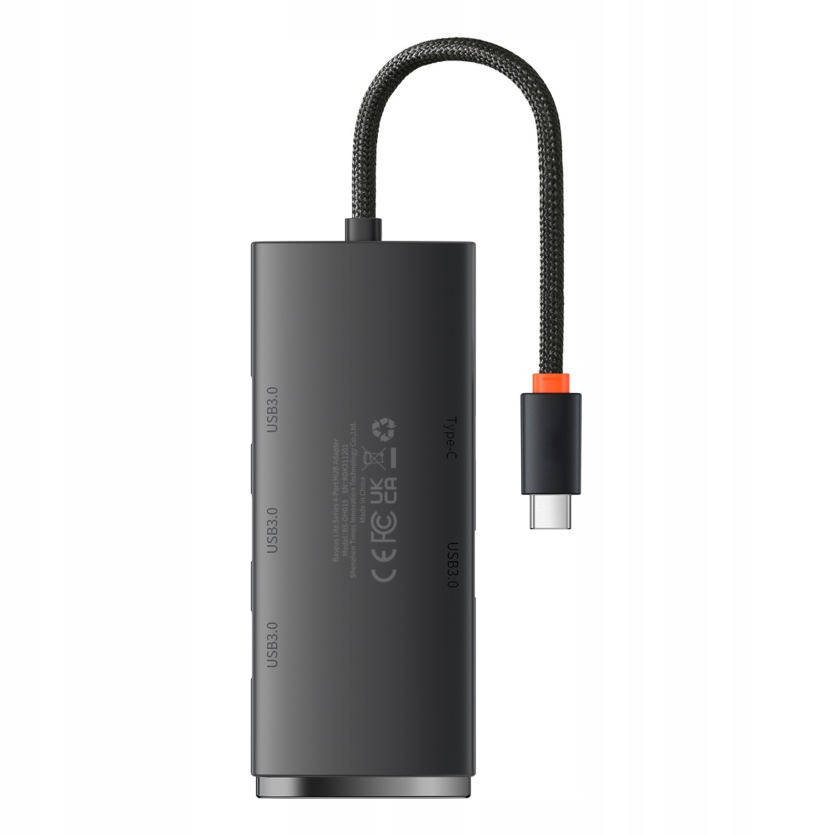 BASEUS ADAPTER HUB ROZDZIELACZ PRZEJŚCIÓWKA USB-C OTG 4x USB3.0 5GB/S 25CM Kod producenta WKQX030301