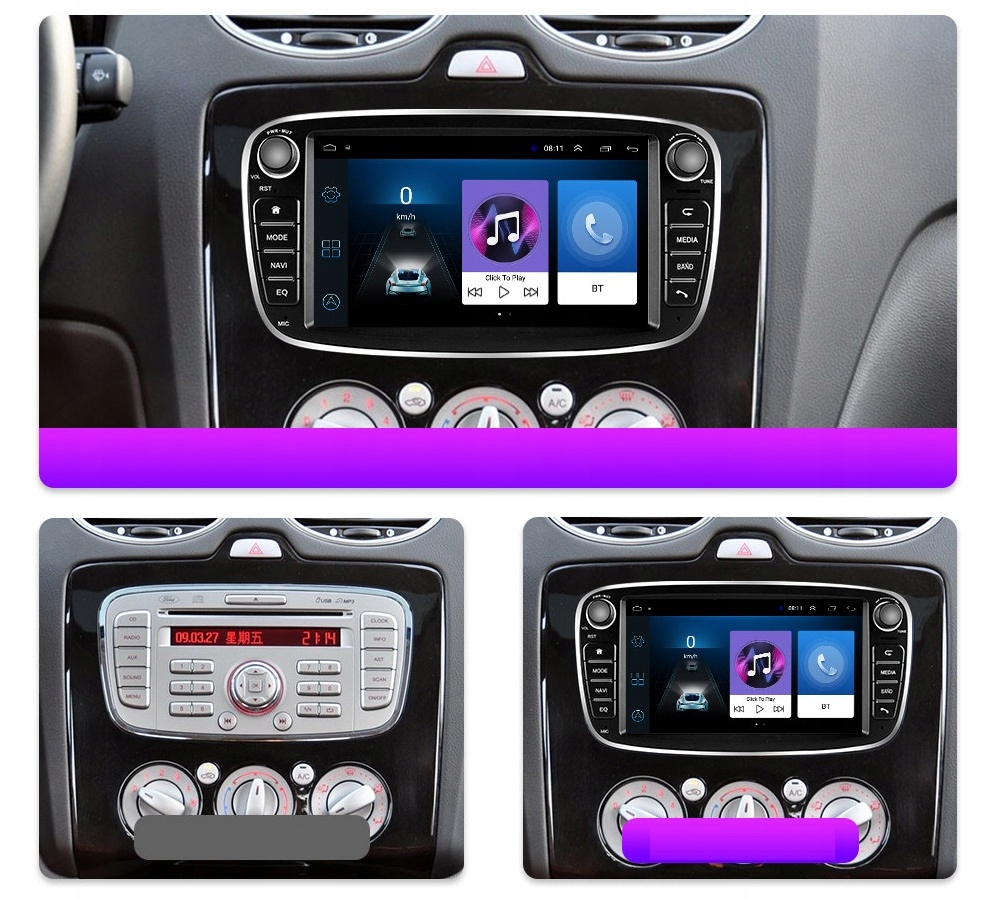 RADIO SAMOCHODOWE FORD MONDEO MK4 FOCUS MK2 MK3 GALAXY S-MAX GPS ANDROID Rodzaj akcesoryjny