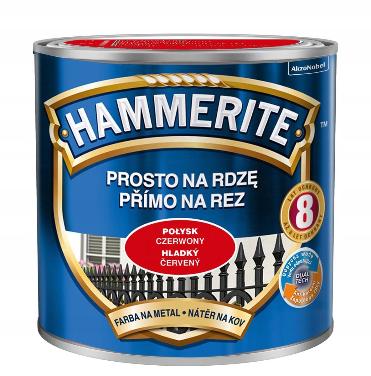 

Hammerite Farba na rdzę 2,5L Czerwony Połysk
