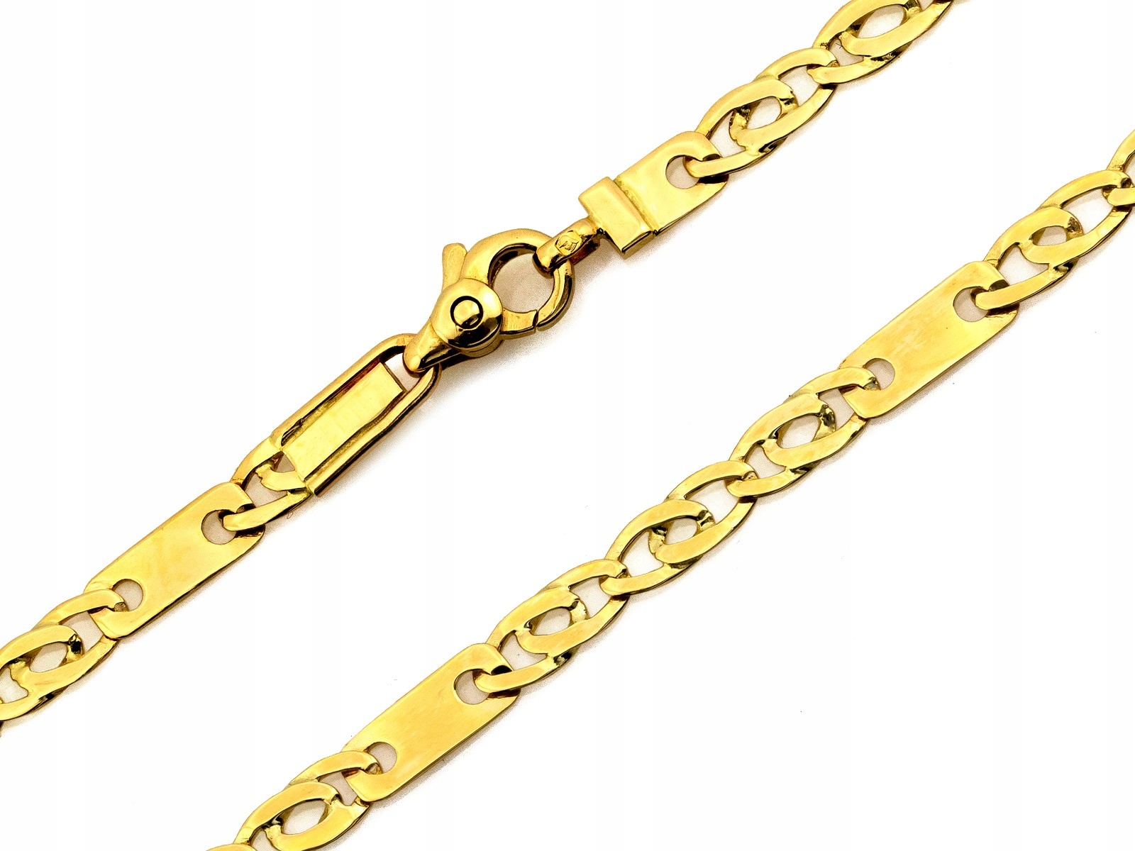 Pánský řetízek zlatý 585 široký lesklý, módní, efektní vazba 10.56 g