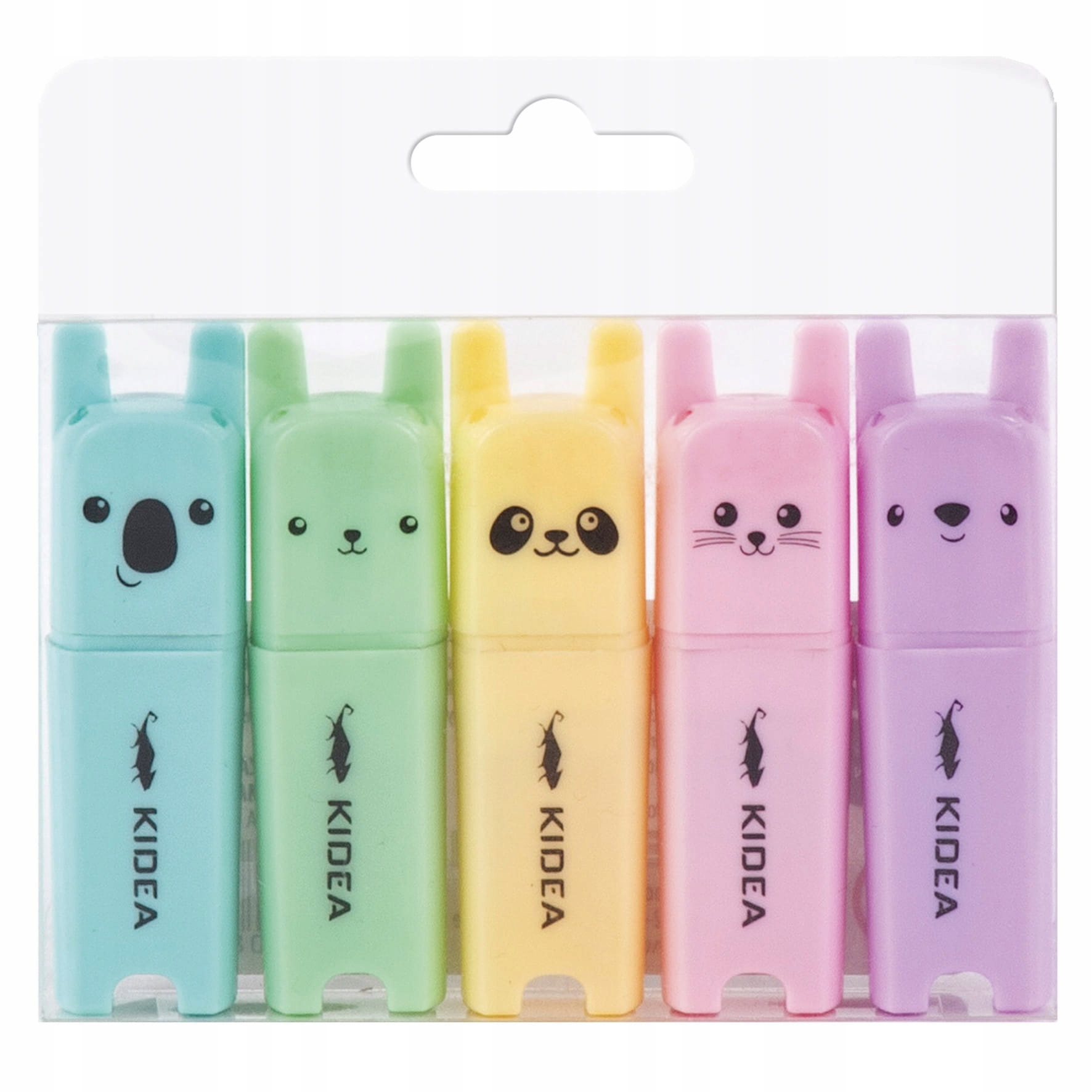 ZAKREŚLACZE MINI PASTELOWE 5 kol KIDEA ZWIERZAKI EAN (GTIN) 5901130089925