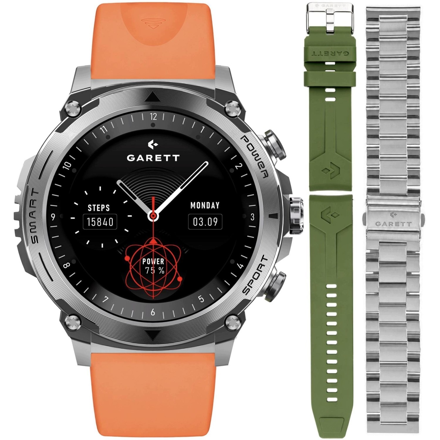 Pánské Chytré Hodinky Garett 5904238486863-PAY-ORANGE oranžové