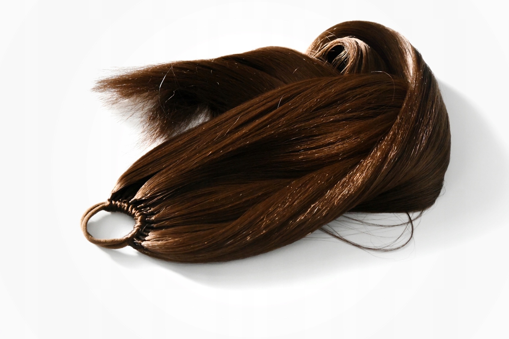 Culík na gumičce, prodloužení culíku Přírodní hnědá L 120g