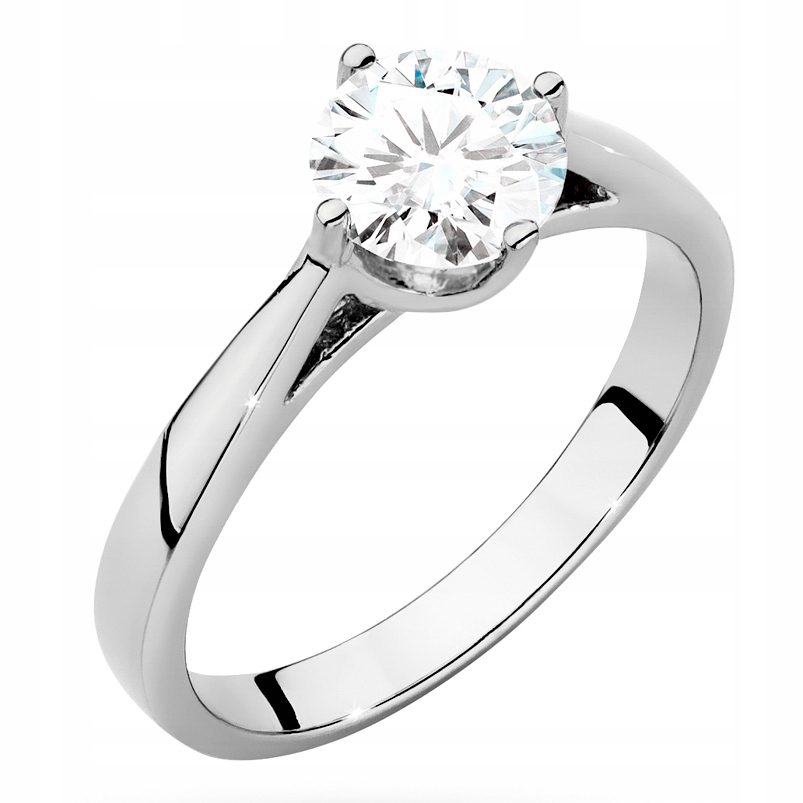 Zlatý Prstýnek pr. 585 s Briliantem 1,00 ct 14k