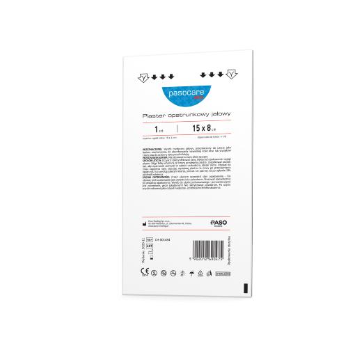 

Plaster opatrunkowy jałowy Pasocare 8cm x 15cm szt